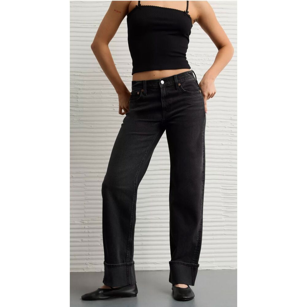 American Eagle High-Waisted Stovepipe Jean (cuffed)